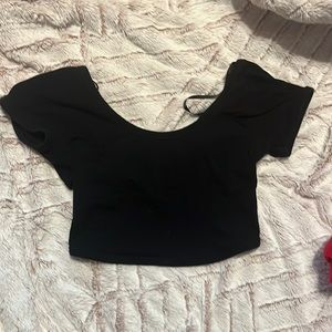 Black crop shirt